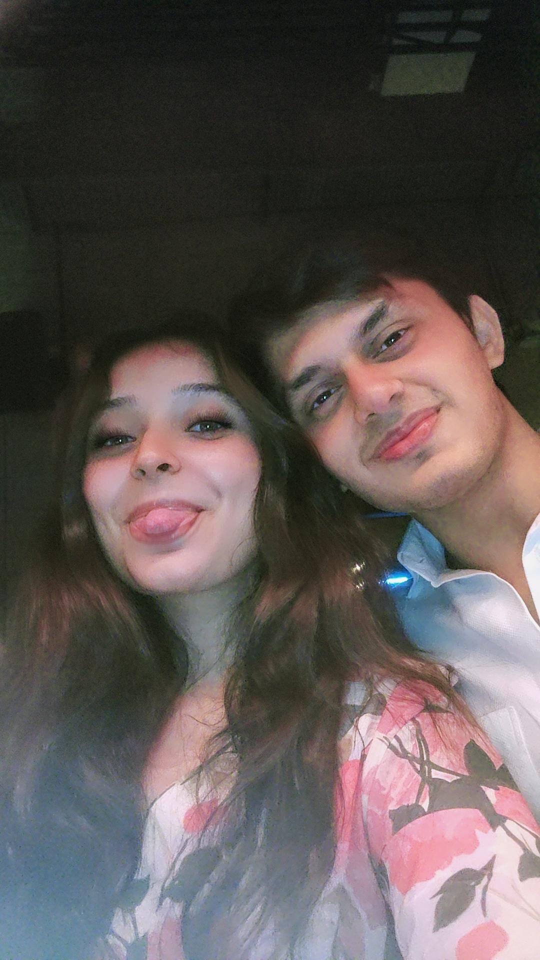 Vidhi and Jash smiling together